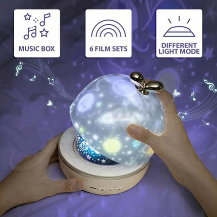 LED Light Projector Starry Sky Romantic Rotating Music Lamp
