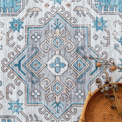 Clearance Large Rug  Blue Tribals Dining Room Carpet Washable Rug Runner 120*170cm