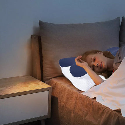 Ergonomic Butterfly Memory Neck Pillow Comfortable Sleeping Orthopedic Pillow Tibetan blue
