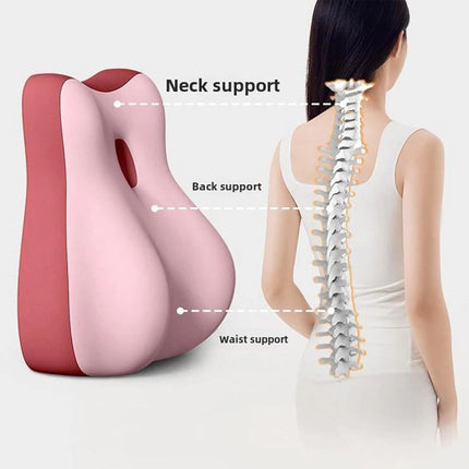 Couples Butt Cushion Multifunctional Back Waist Invisible Wedge Memory Pillow Pink