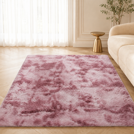 Light Grey Fluffy Shaggy Area Rug Soft Plush Floor Carpet 200x230cm Living Room