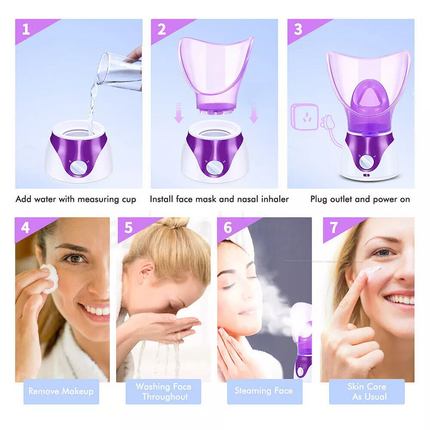 Face Nymph Spa Home Facial Steamer Sauna Pores Office Deep Cleanse Skin Care SPA