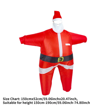 Inflatable Santa Claus Costume Christmas Suit, Funny Props Outfit Xmas Costumes