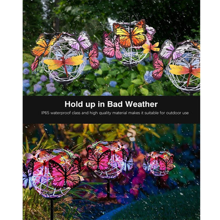 Solar Lights Outdoor Butterfly Lights Garden Decorative Solar Stake Lights Decor