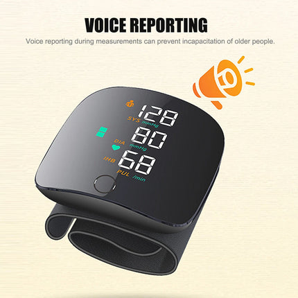 Digital Automatic Arm Blood Pressure Monitor LED Smart Voice Heart Rate Machine