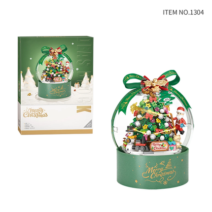 LOZ Christmas Tree Snow Globe Building Blocks Mini Bricks Toy Kids Gift 346pcs