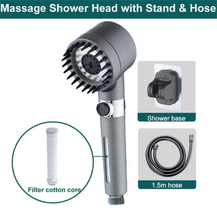 3 Modes Massage & Skin Beauty Multifunctional Shower Head Handheld Shower Head
