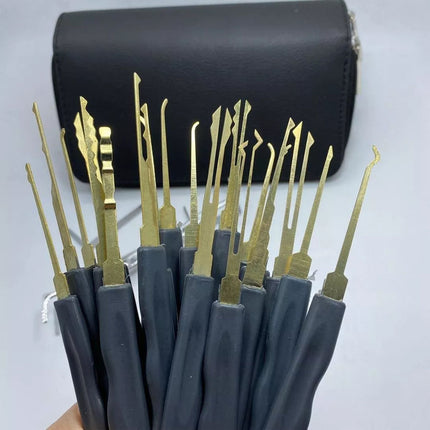 27 pcs Practice Lock Transparent Padlocks Unlocking Tool Pick Tool Set