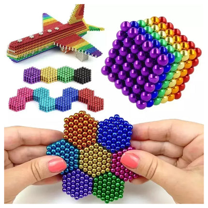 216Pcs 3mm Building Blocks Magnetic Balls Fidget Desk Adults Toy Office Fidget Game Gifts 8 Colours