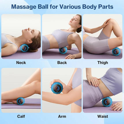 Vibrating Massage Ball Trigger Point Sports Electric Fascia Muscle Relax Ball