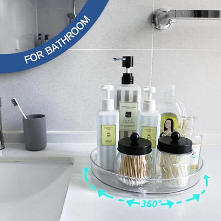 Round Rotating Kitchen Cupboard Spice Jars Dispenser Storage Tray Rack Organiser