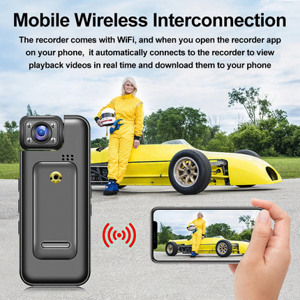 4K HD WiFi Mini Camera Digital Video Recorder Night Vision Police Cam Camcorder