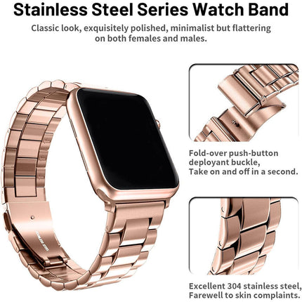 Apple Watch Band iWatch Stainless Steel Series 9 8 7 Ultra SE Titanium 38mm/40mm/41mm Silver + Gold