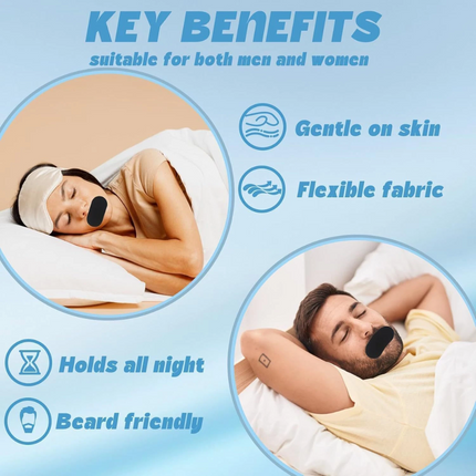 200Pcs Hypoallergenic Improved Breathing Strips for Anit- Snoring Mouth Tape