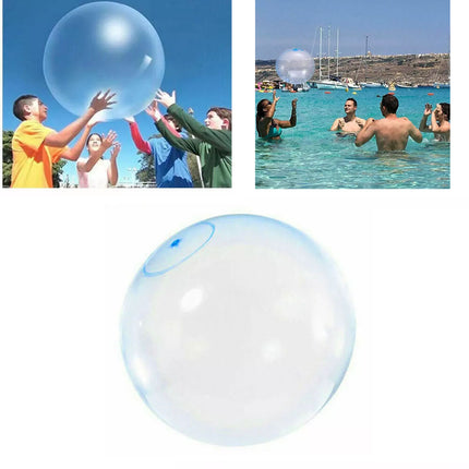 Wubble Bubble Ball Firm Water Balloons Inflatable Super Soft Refillable Stretch Blue 120Cm