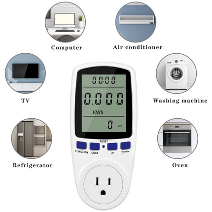 Plug 240V Watt Meter Power Energy Monitor Equipment Electricity Usage Socket