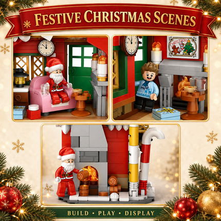 LOZ Christmas House Building Blocks Set Model Kit Home Decor Gift Kids Adults