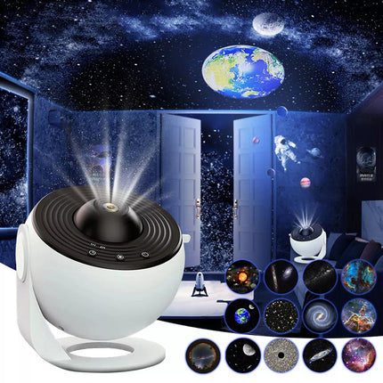 13in1 Planetarium Galaxy Starry Sky Projector LED Night Light Rotating Star Lamp