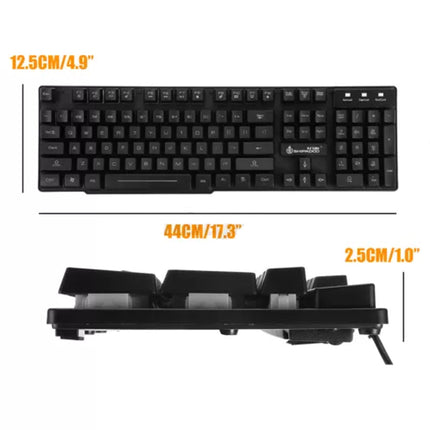 T6 Gaming Keyboard and Mouse Set for PC Laptop Rainbow Backlight Usb Ergonomic
