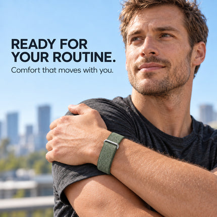 For Google Fitbit Air Performance Loop Band Recycled Polyester Adjustable Strap Sage Green