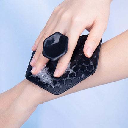 6Pcs Silicone Body Scrubber Shower Exfoliating Scrub Sponge Bath Washing Massage