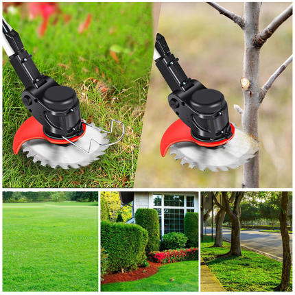 Cordless Electric Grass String Trimmer Lawn Cutter Brush Mower Whipper Snipper