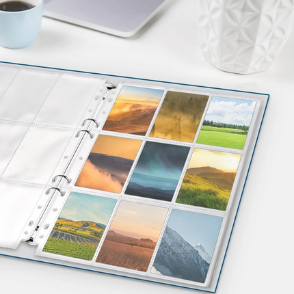 9 Pocket Cards Sleeves Clear Trading Card Binder Sleeves Cards Storage 60 Pages