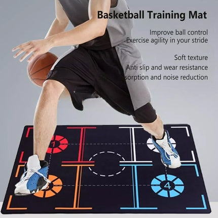 Basketball Training Floor Mat Crossover Dribble Non-Slip Noise Reduction 1.2x0.9