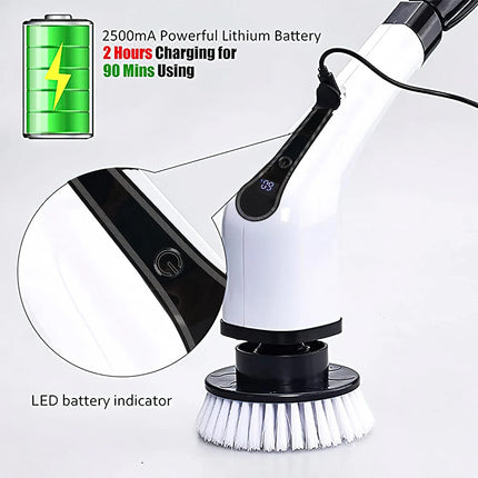 Cordless Electric Scrubber Cleaning Brush with 7 Replaceable Brush Heads