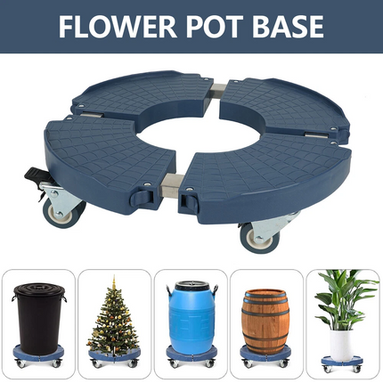 Heavy Duty Plant Pot Caddy Mover Trolley With 4 Wheels Garden Planter Stand