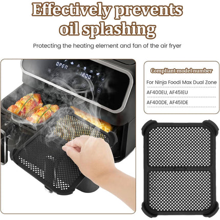 Air Fryer Silicone Splatter Screen, 2-Pack Air Fryer Splatter Screen for Ninja