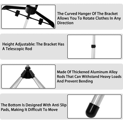 Steamer Stand Telescopic Garment Steamer Rack Height Adjustable Garment （black）