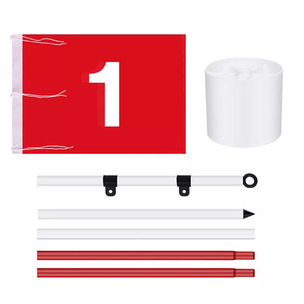 Golf Practice Hole Pole Cup Flag Backyard Stick Putting Flagstick Set 195CM C
