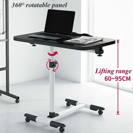 Wooden Height Adjustable Sit Stand Laptop Desk Computer Coffee Side Table End Sofa Bed