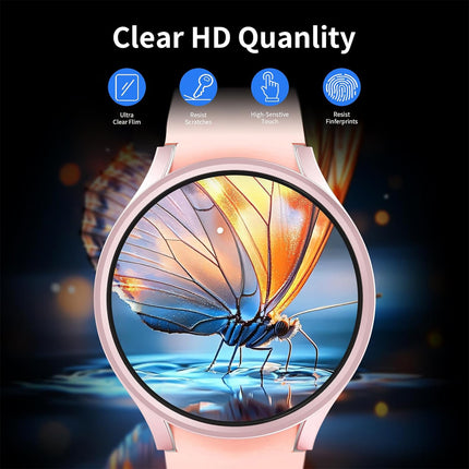 Rose Gold For Samsung Galaxy Watch 7 Case Screen Protector Clear 40mm 44mm Cover