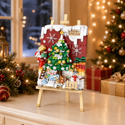 LOZ Christmas Tree Painting Frame Mini Bricks Building Toy Kids Gift Decor AU