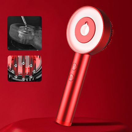 Red Light Therapy Brush, Scalp Massaging Brush-Red