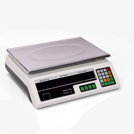 Electronic Digital Kitchen Scale Commercial Shop 40KG 1g Food Weight Scales LCD White