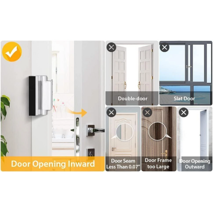 2x Defender Security Protective Door Reinforcement Lock Add Extra High Security