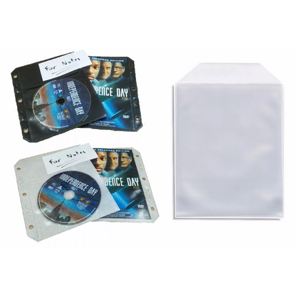 Premium 300 x Clear DVD Plastic Sleeves w/ Flap - DVD Sleeves Fits Movie Covers