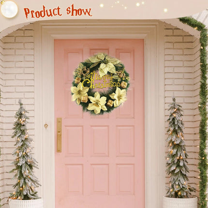 Christmas Xmas Wreath Garland Door Wall Tree Home Hanging Ornament Decor Glitter #5