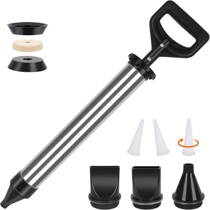 Mortar Gun for Brick Pointing Grouting Cement Lime Applicator Tool + 6 Nozzles