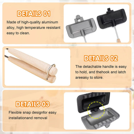 Sandwich Toastie Maker Toaster Machine Breakfast Non-Stick Camping Stove Toaster