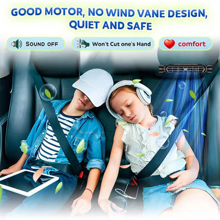 Mini USB Car SUV Seat Back Cooling Fan Portable 3 Speed Headrest Silent Cooler