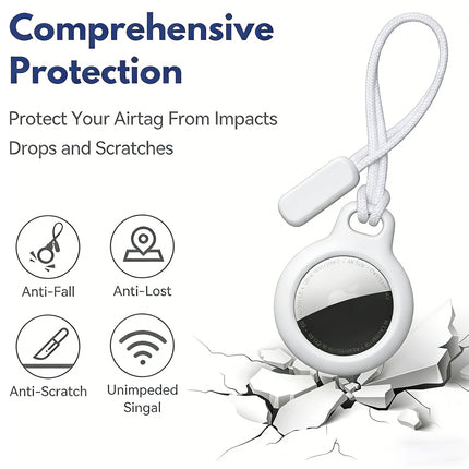 Apple AirTag Lanyard Case Protector Cover White