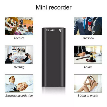 Hidden Audio Voice Recorder Listening Device 96 Hours 8GB Bug Recording Mini