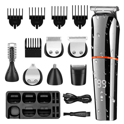 Rechargeable Men's Body Hair Clippers Beard Trimmer Shaver Haircut Grooming Kit