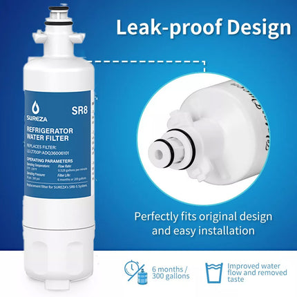 3PCS For LG Replacement Fridge Water Filter LT700P ADQ36006101 GF-L613PL Superior