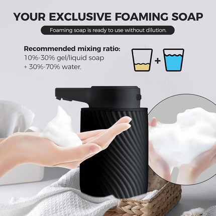 Automatic Soap Dispenser 300ml Foaming Touchless Hand Soap Dispenser Black