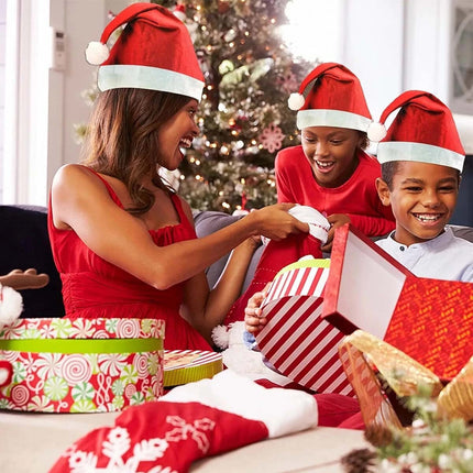20X Adult Santa Hat Christmas Cap Costume Xmas Party Wear Costume Claus Gift